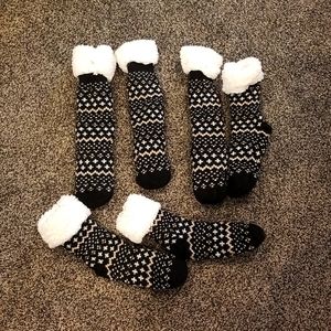 3 sets of sherpa socks